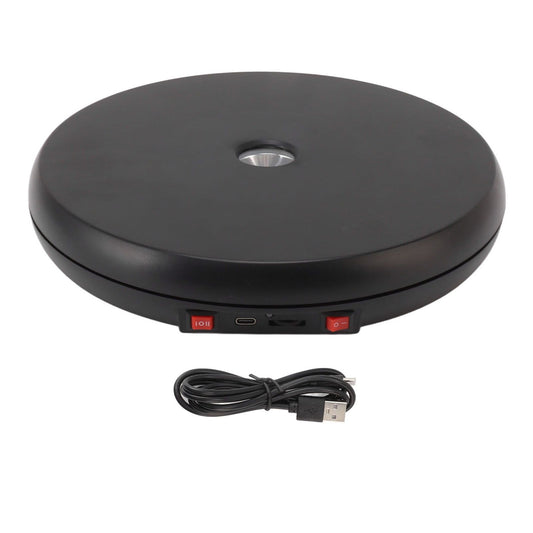 Electric Rotating Display Table LED Light 25cm Noiseless 20kg Load Capacity Turntable Display Stand for V1294-YM0521-3115230016511