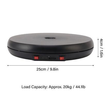Electric Rotating Display Table LED Light 25cm Noiseless 20kg Load Capacity Turntable Display Stand for V1294-YM0521-3115230016511