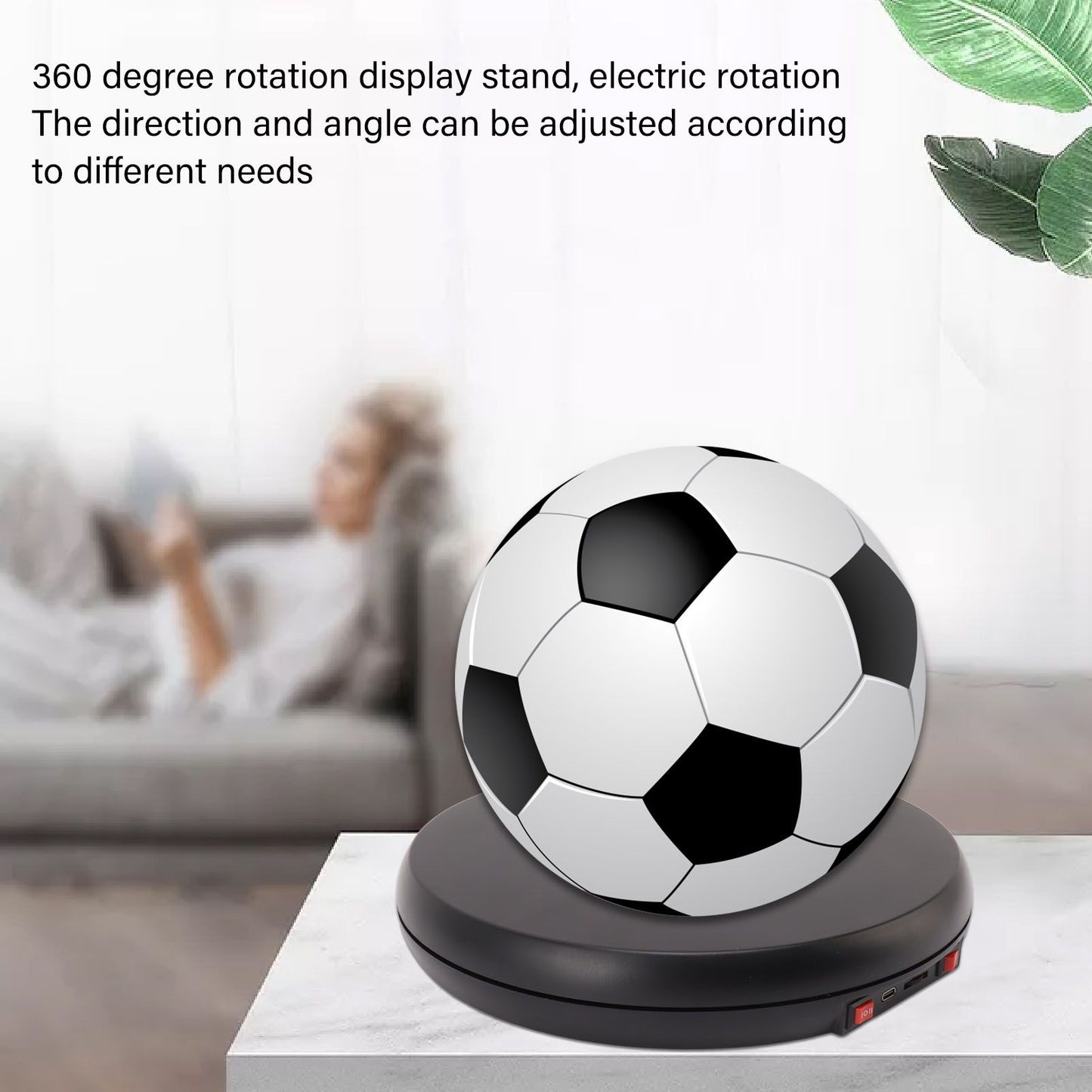 Electric Rotating Display Table LED Light 25cm Noiseless 20kg Load Capacity Turntable Display Stand for V1294-YM0521-3115230016511