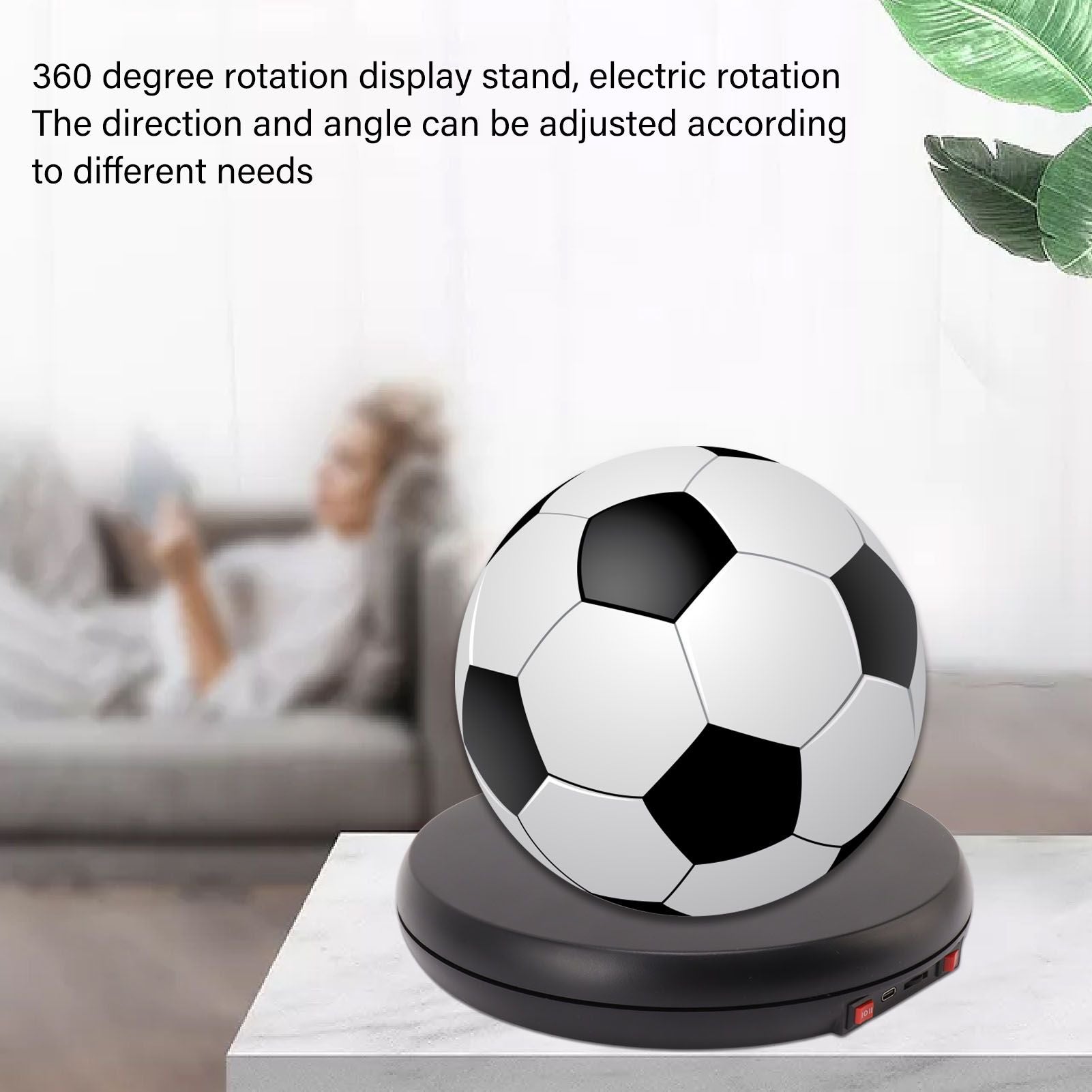 Electric Rotating Display Table LED Light 25cm Noiseless 20kg Load Capacity Turntable Display Stand for V1294-YM0521-3115230016511