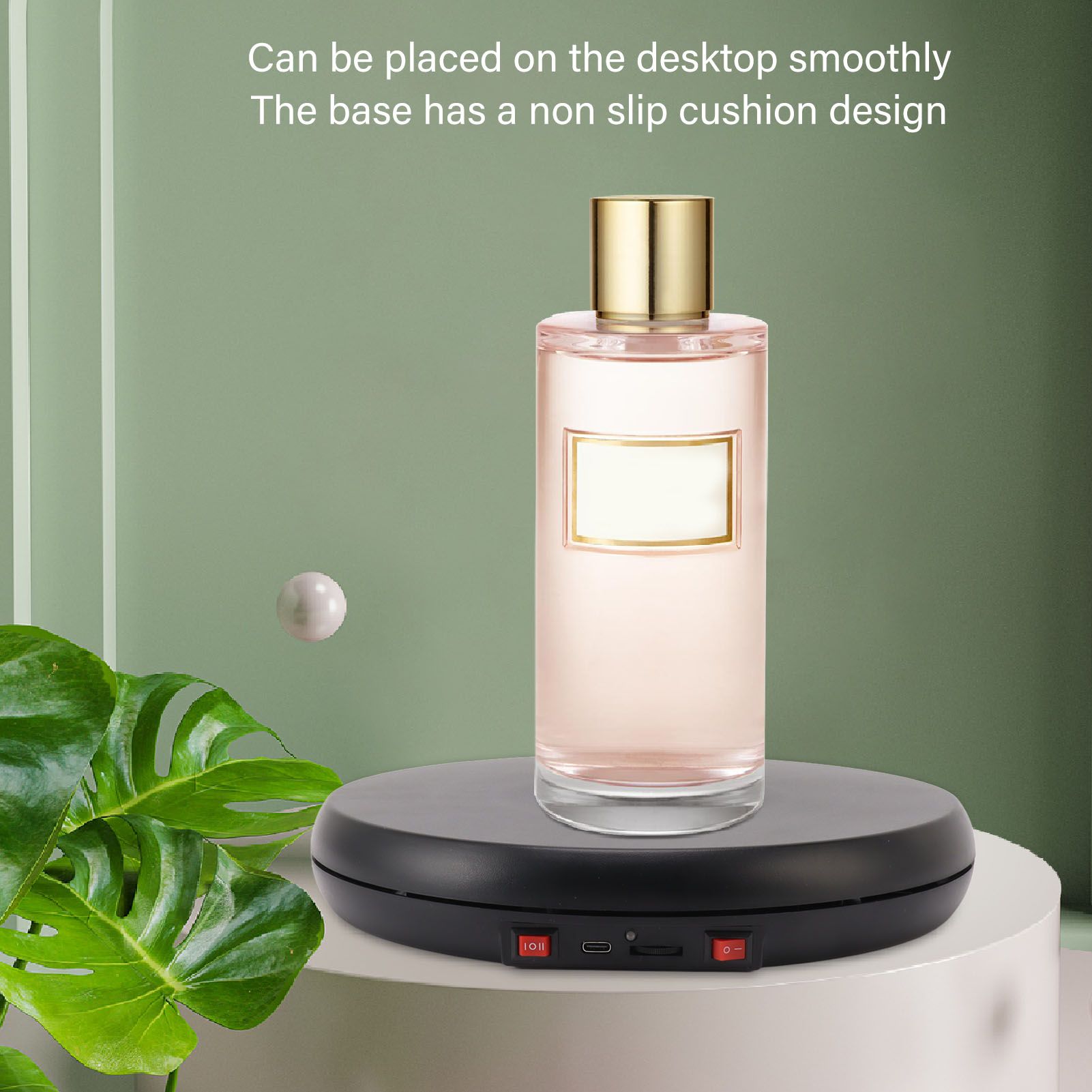 Electric Rotating Display Table LED Light 25cm Noiseless 20kg Load Capacity Turntable Display Stand for V1294-YM0521-3115230016511