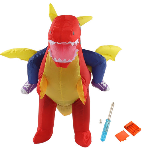 Inflatable Costume Dinosaur Riding Funny Costume Riding Blow Up Costume For Indoor Outdoor Adult 150-190cm V1294-YM0521-3115230019711