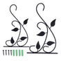2pcs Hanging Plant Bracket Heavy Duty Rust Resistant Durable Iron Art Outdoor Planter Hanger Hooks Black V1294-YM0521-3115230021511