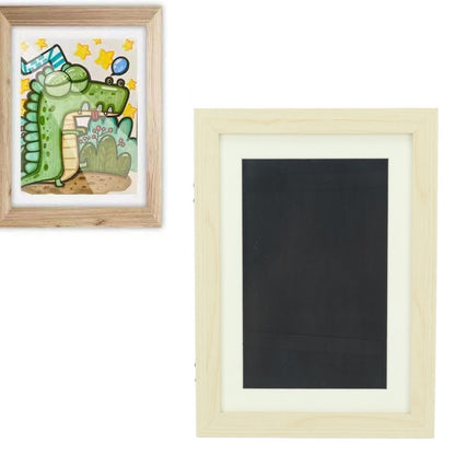 Kids Art Frame Composite Wood Front Opening Changeable Magnetic Picture Display for Crafts Drawing Wood V1294-YM0521-3115230022513