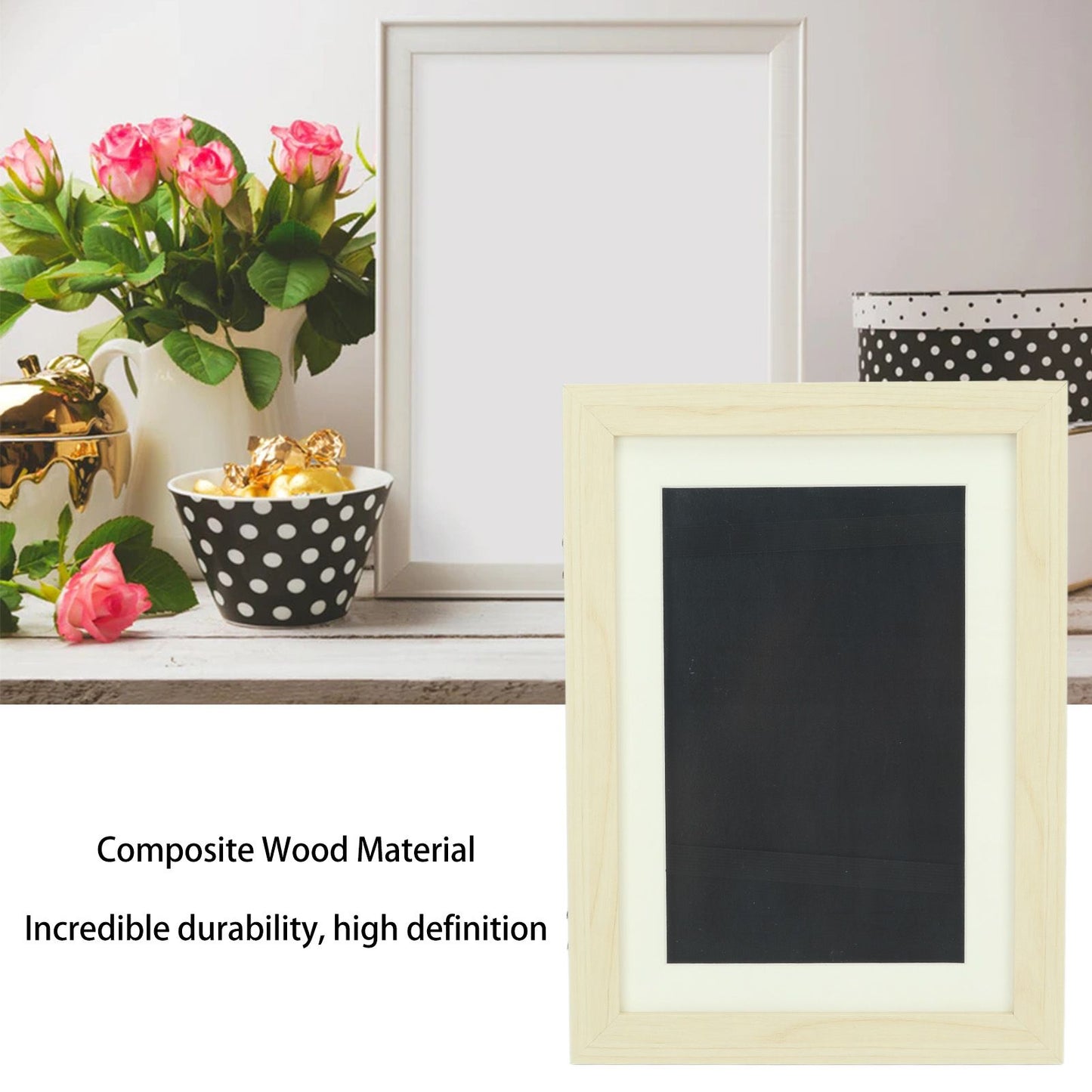 Kids Art Frame Composite Wood Front Opening Changeable Magnetic Picture Display for Crafts Drawing Wood V1294-YM0521-3115230022513