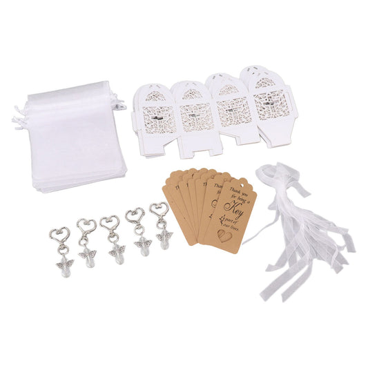 24Pcs Angel Favor Keychains Cute Angel Guest Return Gifts Baby Shower Favors for Wedding Party V1294-YM0521-3115230024911
