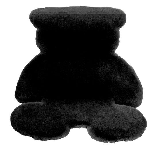 Cute Bedroom Rug Soft Bear Shaped Shaggy Floor Mat for Kids Teen Girls Room Floor Living Room Black 45x60 V1294-YM0521-3115230030111