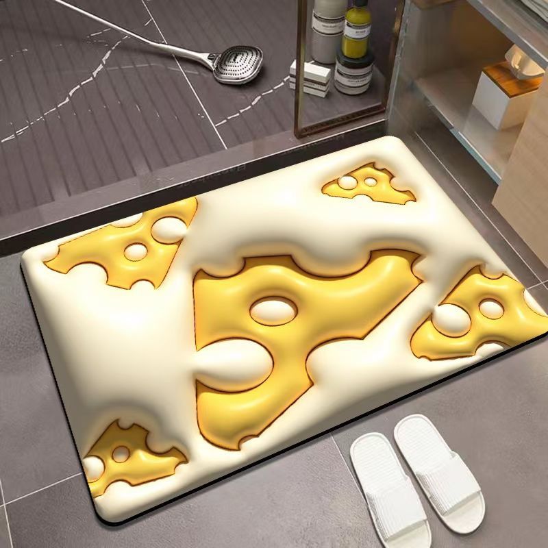 Diatomaceous Earth Floor Mat 3D Visual Water Absorbent Fast Drying Floor Mat for Bathroom H4 V1294-YM0521-3115230030313