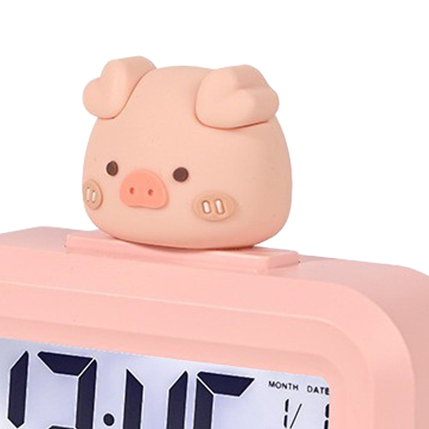 Electronic Clock Cute Cartoon LED Screen Desktop Electronic Alarm Data Time Calendar Temperature Clock Pink V1294-YM0521-3115230030611