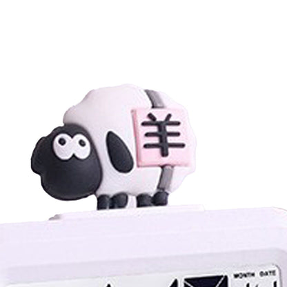Electronic Clock Cute Cartoon LED Screen Desktop Electronic Alarm Data Time Calendar Temperature Clock White V1294-YM0521-3115230030612