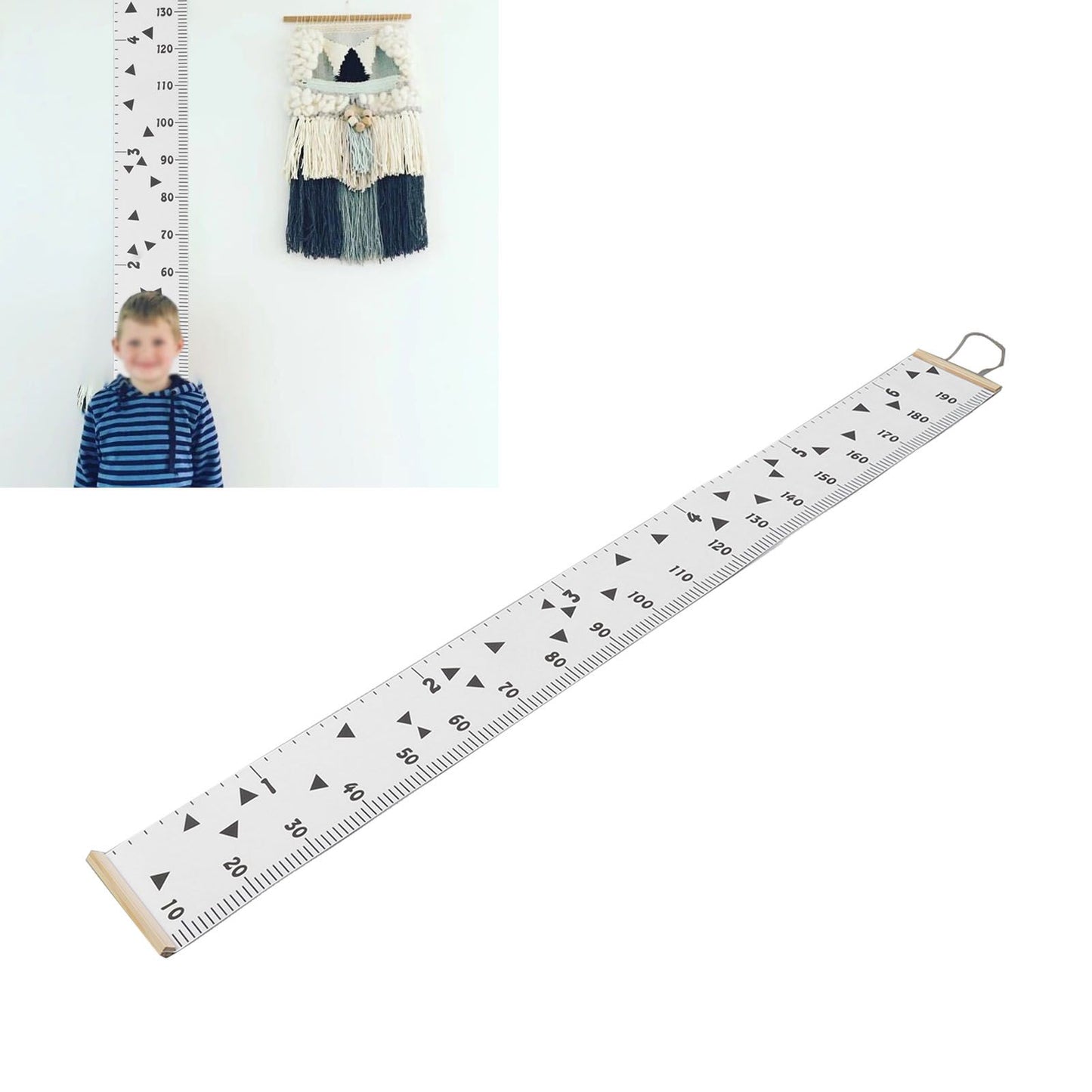 Kids Growth Chart Accurate Baby Height Growth Chart Ruler Removable Canvas Wall Hanging Measurement Chart for V1294-YM0521-3115230034912