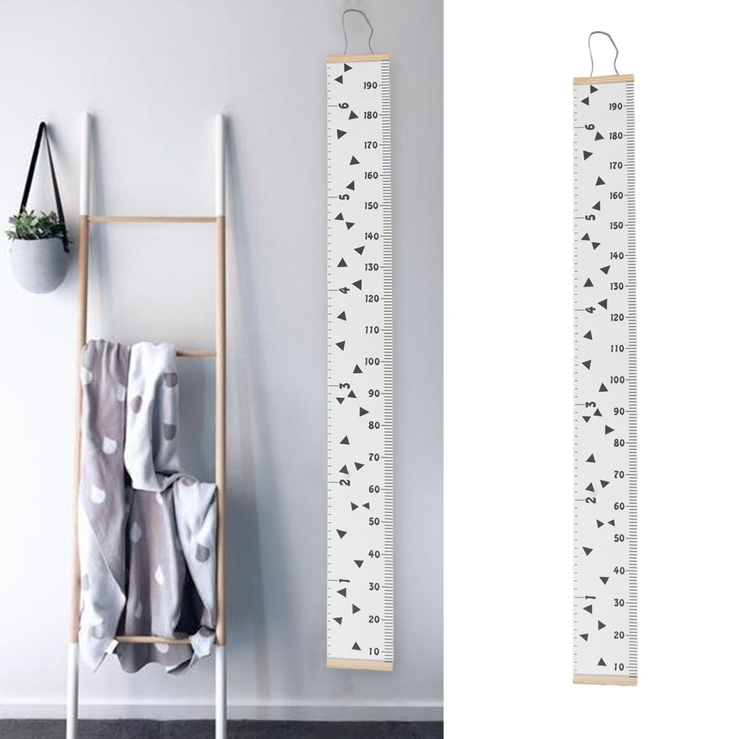 Kids Growth Chart Accurate Baby Height Growth Chart Ruler Removable Canvas Wall Hanging Measurement Chart for V1294-YM0521-3115230034912