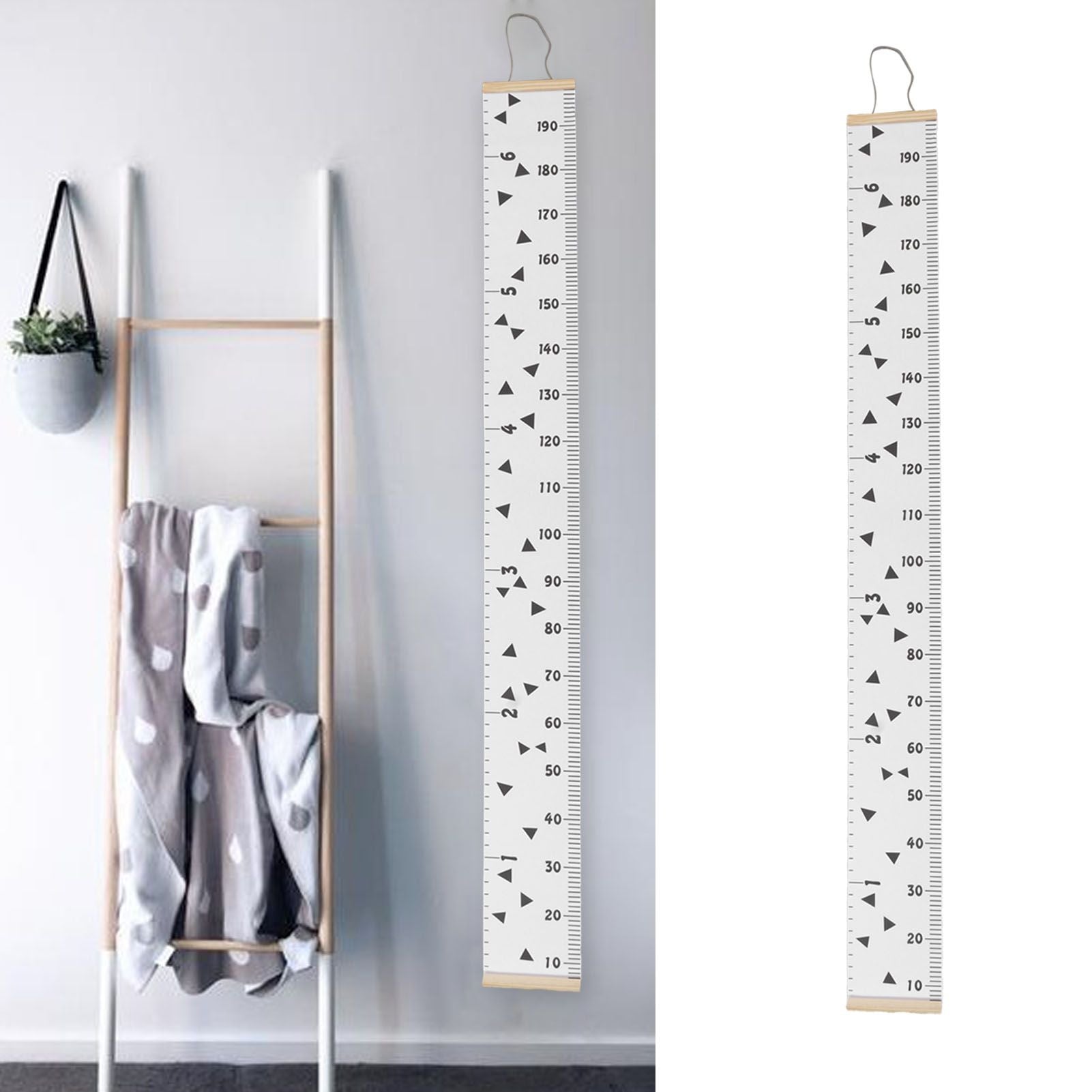 Kids Growth Chart Accurate Baby Height Growth Chart Ruler Removable Canvas Wall Hanging Measurement Chart for V1294-YM0521-3115230034912