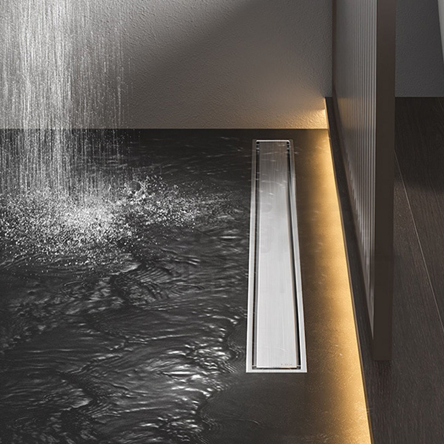 Rectangular Floor Drain Water Barrier Function Avoid Clogging Stainless Steel Shower Linear Drain for Kitchen V1294-YM0521-3116230000911