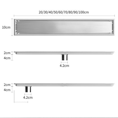 Rectangular Floor Drain Water Barrier Function Avoid Clogging Stainless Steel Shower Linear Drain for Kitchen V1294-YM0521-3116230000911