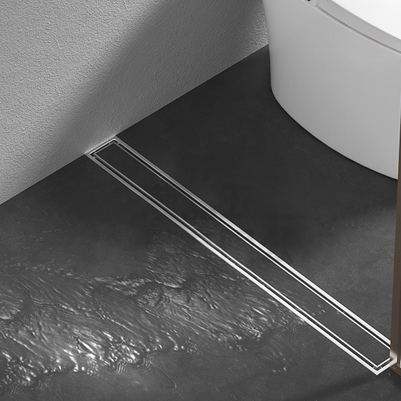 Rectangular Floor Drain Water Barrier Function Avoid Clogging Stainless Steel Shower Linear Drain for Kitchen V1294-YM0521-3116230000911