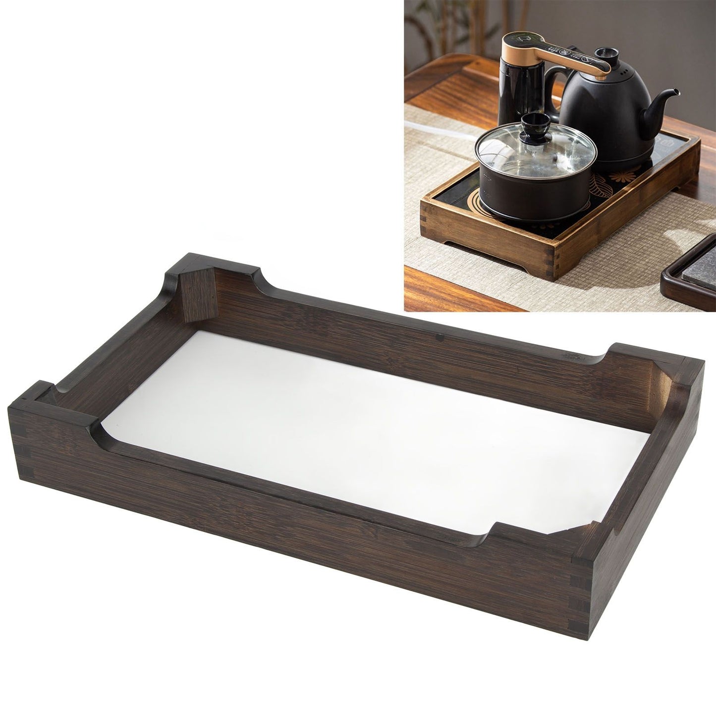 Induction Cooker Wood Frame Minimalist Stable Embedded Electric Tea Stove Base Frame for Tea Cooking V1294-YM0521-3116230002111