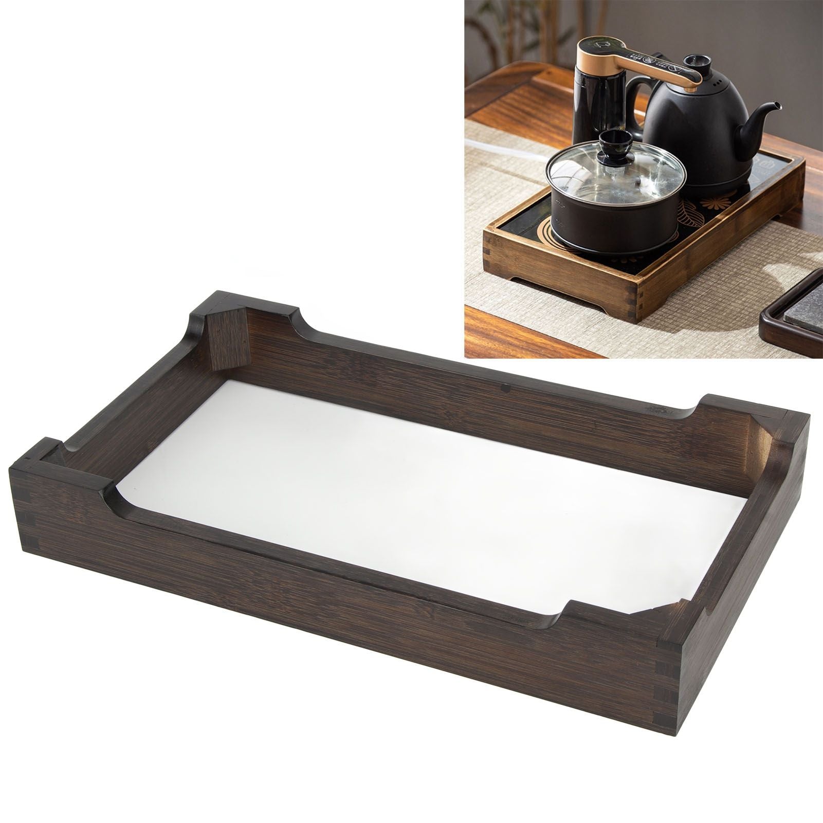 Induction Cooker Wood Frame Minimalist Stable Embedded Electric Tea Stove Base Frame for Tea Cooking V1294-YM0521-3116230002111
