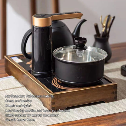 Induction Cooker Wood Frame Minimalist Stable Embedded Electric Tea Stove Base Frame for Tea Cooking V1294-YM0521-3116230002111