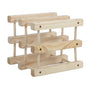 Wine Rack Wood Stackable Modular Wine Rack Wine Holder Free Standing For Kitchen Bar Countertop 6 Bottle V1294-YM0521-3116230002611