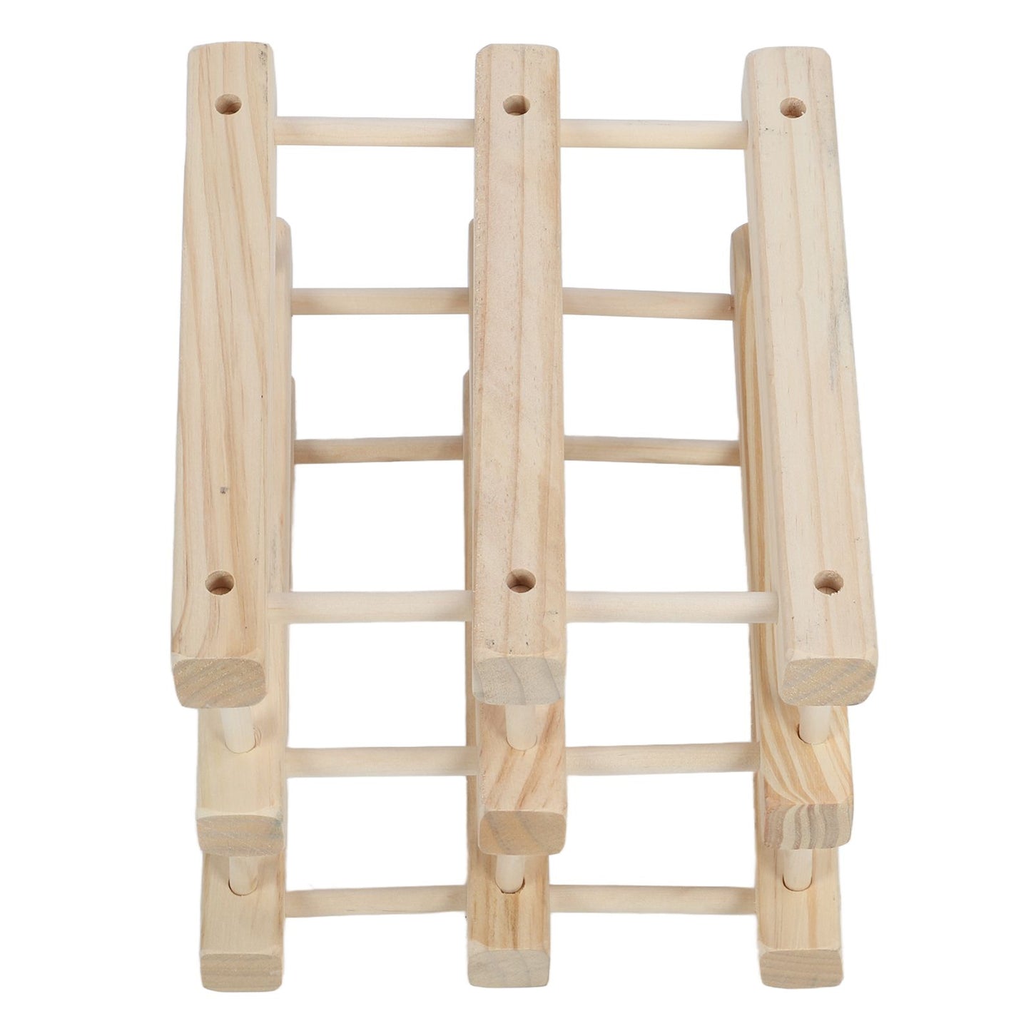 Wine Rack Wood Stackable Modular Wine Rack Wine Holder Free Standing For Kitchen Bar Countertop 6 Bottle V1294-YM0521-3116230002611