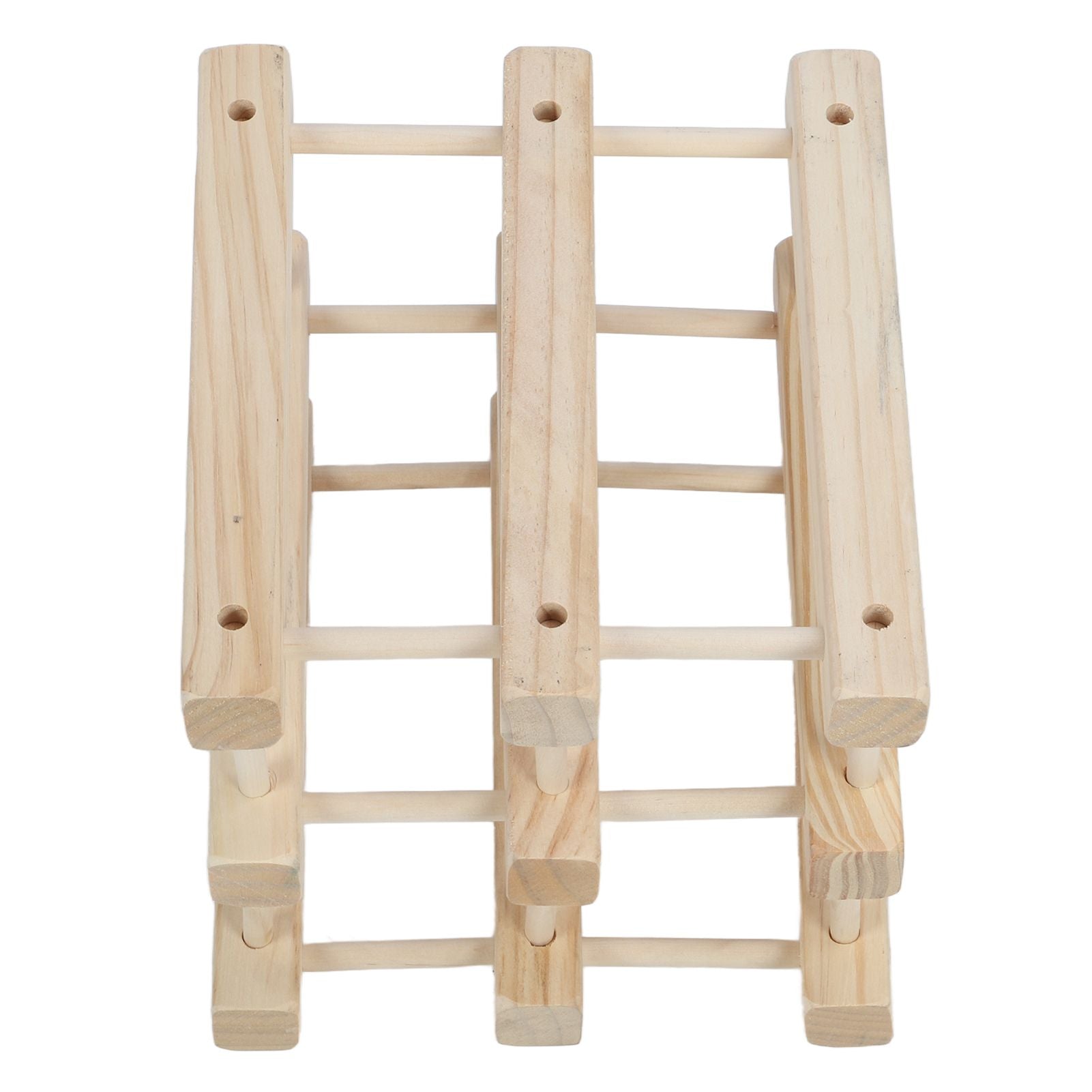 Wine Rack Wood Stackable Modular Wine Rack Wine Holder Free Standing For Kitchen Bar Countertop 6 Bottle V1294-YM0521-3116230002611