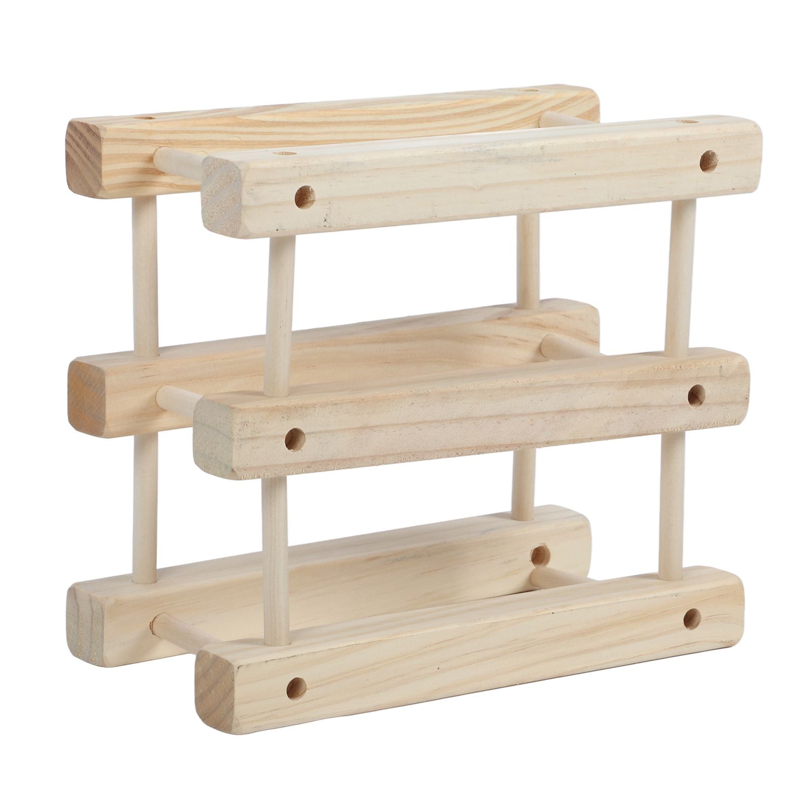 Wine Rack Wood Stackable Modular Wine Rack Wine Holder Free Standing For Kitchen Bar Countertop 6 Bottle V1294-YM0521-3116230002611