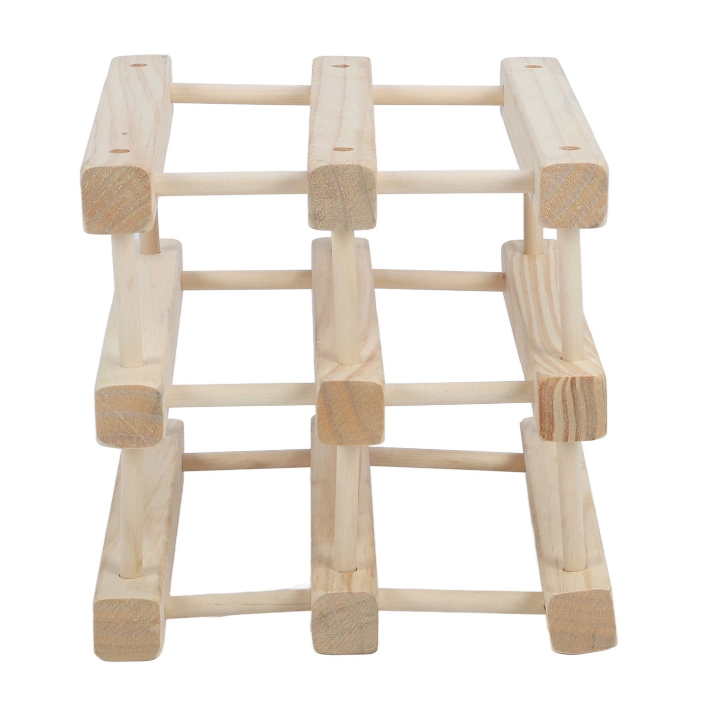 Wine Rack Wood Stackable Modular Wine Rack Wine Holder Free Standing For Kitchen Bar Countertop 6 Bottle V1294-YM0521-3116230002611