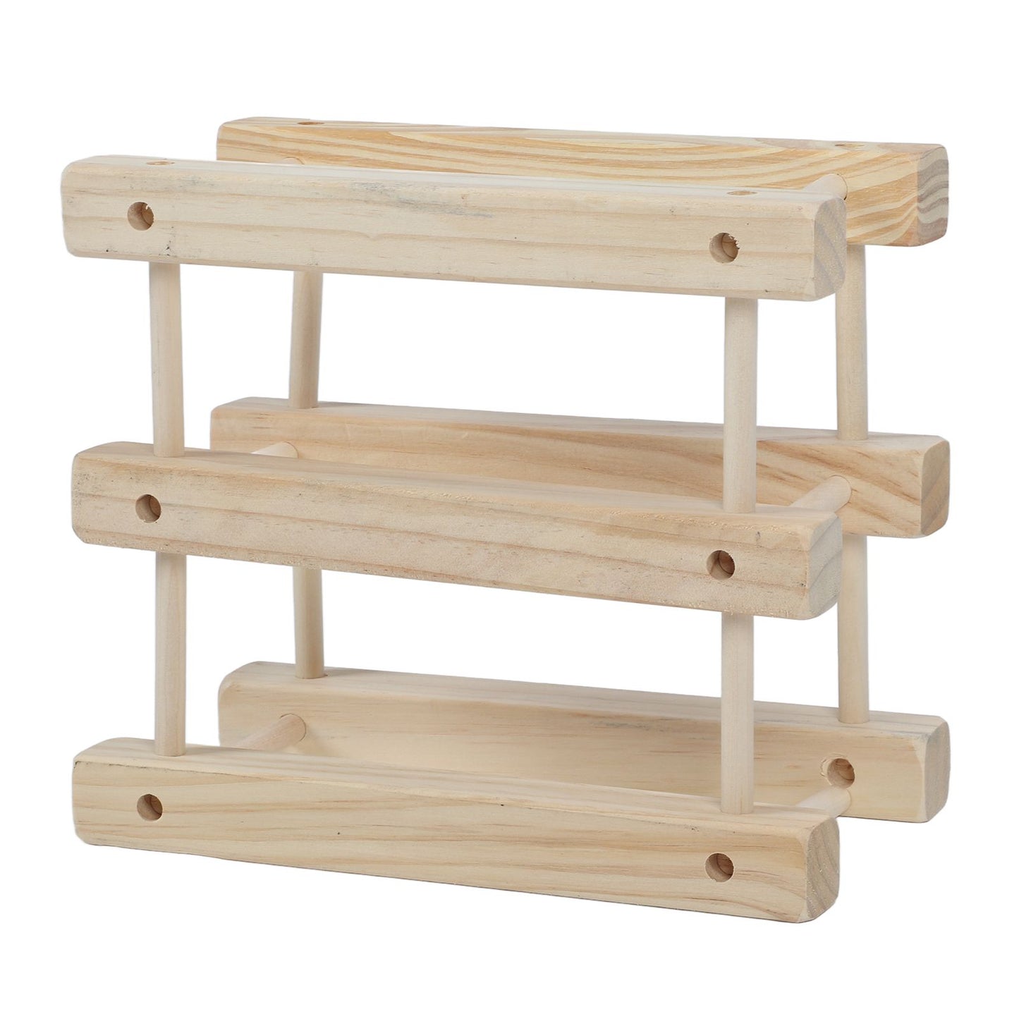 Wine Rack Wood Stackable Modular Wine Rack Wine Holder Free Standing For Kitchen Bar Countertop 6 Bottle V1294-YM0521-3116230002611