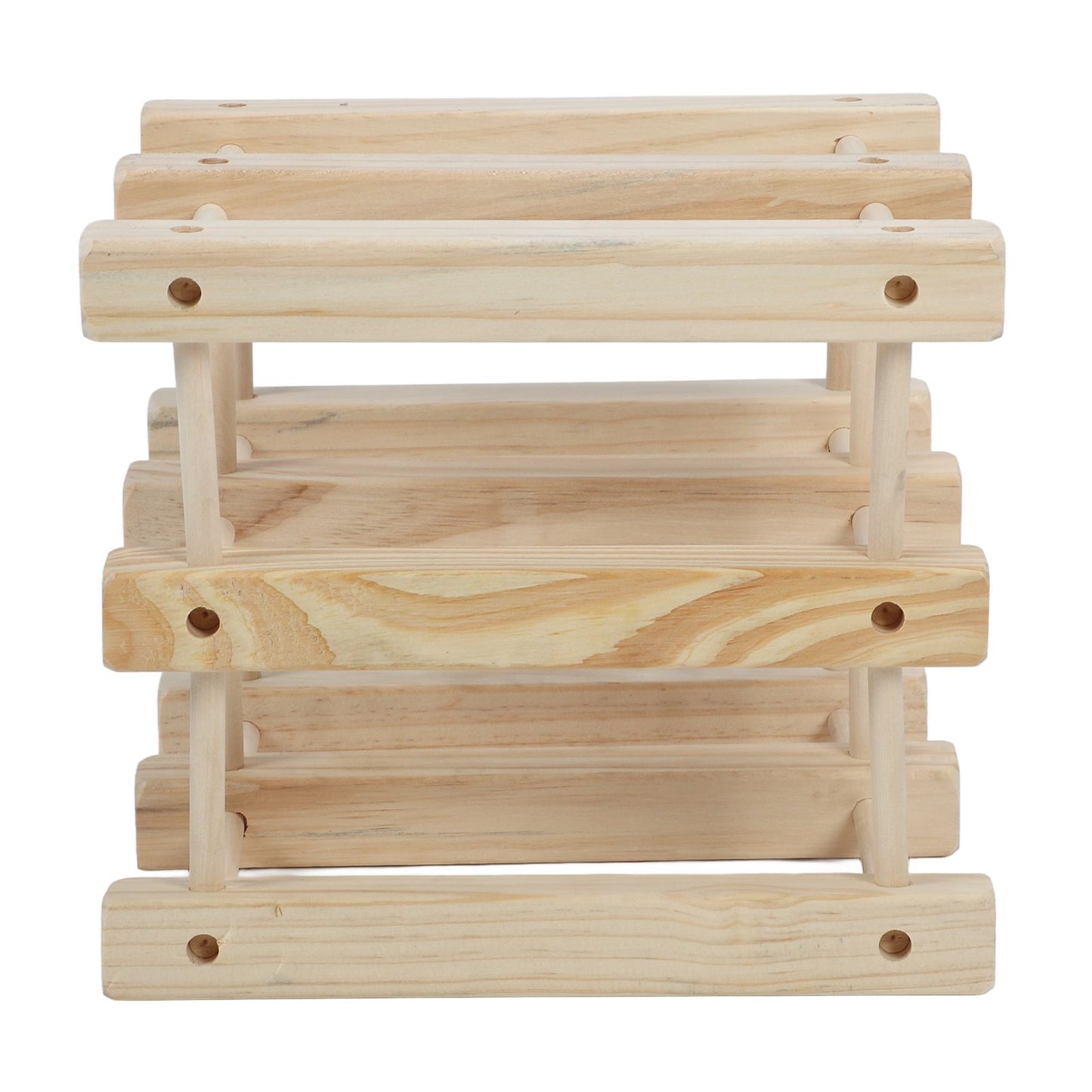 Wine Rack Wood Stackable Modular Wine Rack Wine Holder Free Standing For Kitchen Bar Countertop 6 Bottle V1294-YM0521-3116230002611