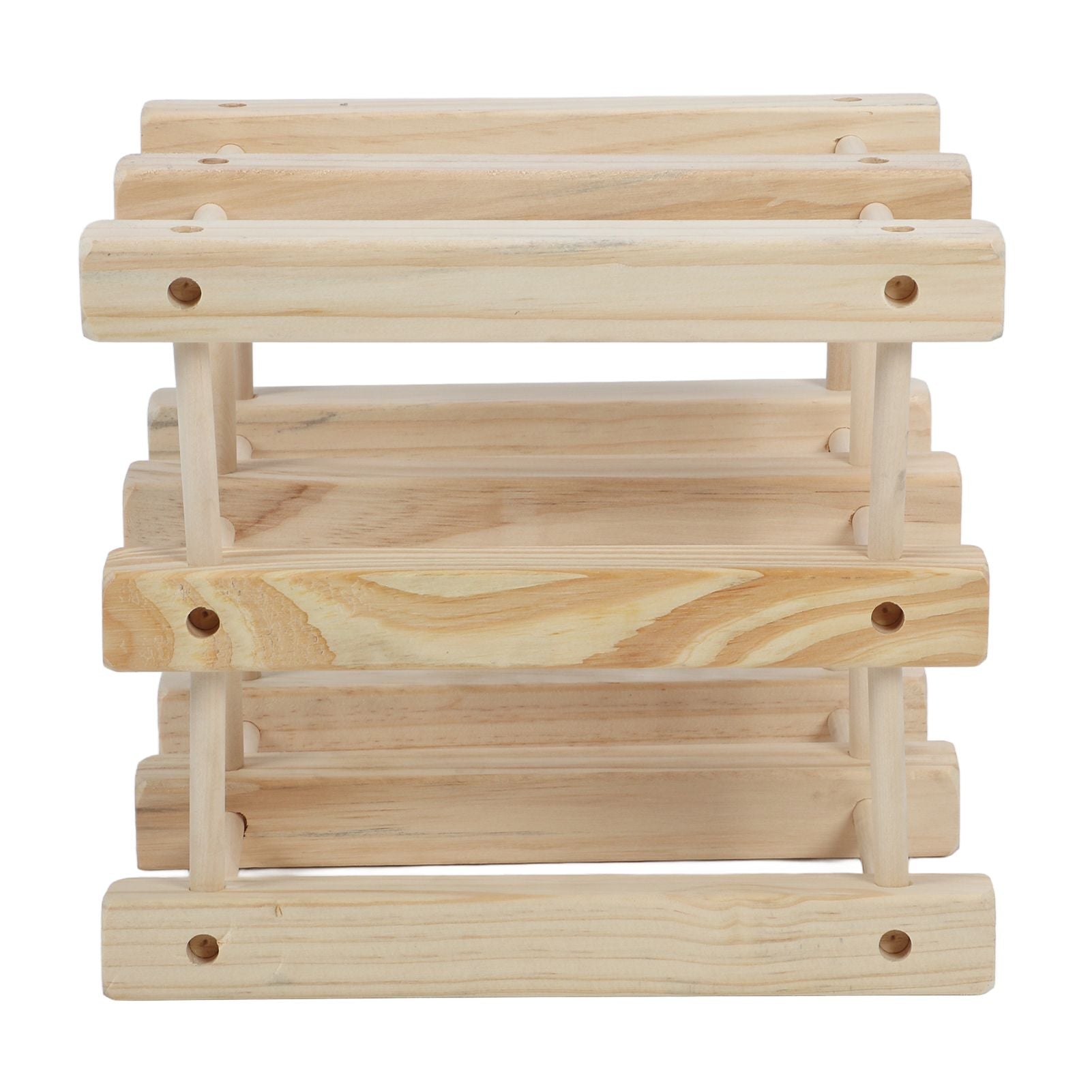 Wine Rack Wood Stackable Modular Wine Rack Wine Holder Free Standing For Kitchen Bar Countertop 6 Bottle V1294-YM0521-3116230002611