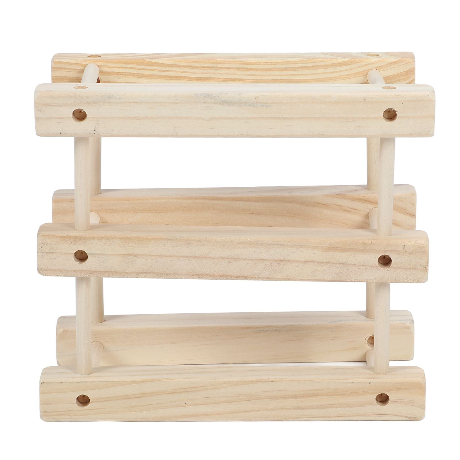 Wine Rack Wood Stackable Modular Wine Rack Wine Holder Free Standing For Kitchen Bar Countertop 6 Bottle V1294-YM0521-3116230002611