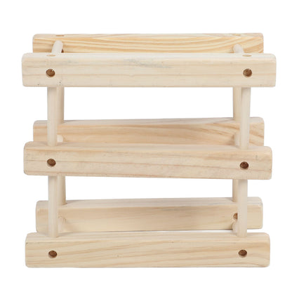 Wine Rack Wood Stackable Modular Wine Rack Wine Holder Free Standing For Kitchen Bar Countertop 6 Bottle V1294-YM0521-3116230002611