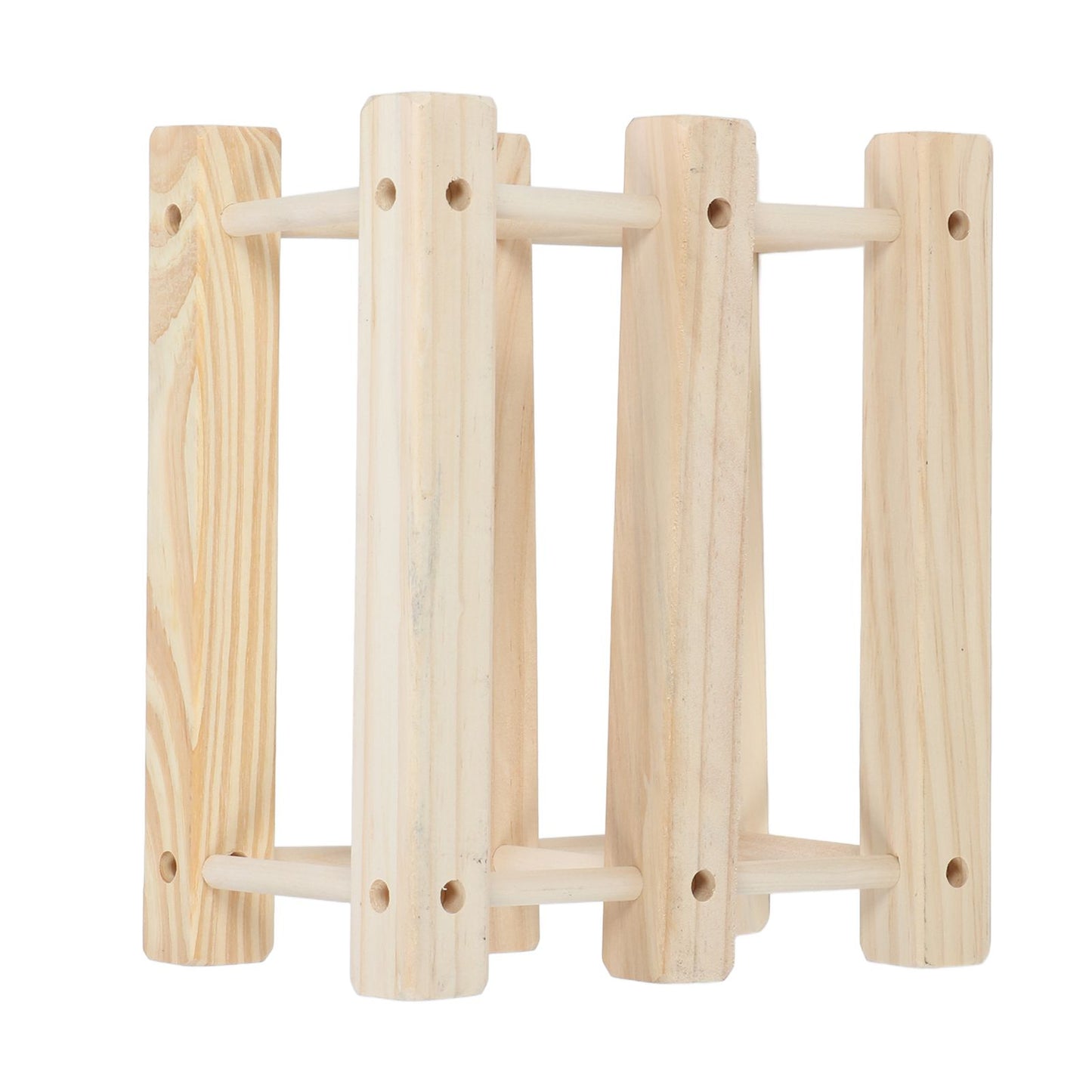 Wine Rack Wood Stackable Modular Wine Rack Wine Holder Free Standing For Kitchen Bar Countertop 6 Bottle V1294-YM0521-3116230002611