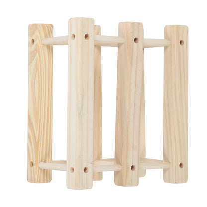Wine Rack Wood Stackable Modular Wine Rack Wine Holder Free Standing For Kitchen Bar Countertop 6 Bottle V1294-YM0521-3116230002611