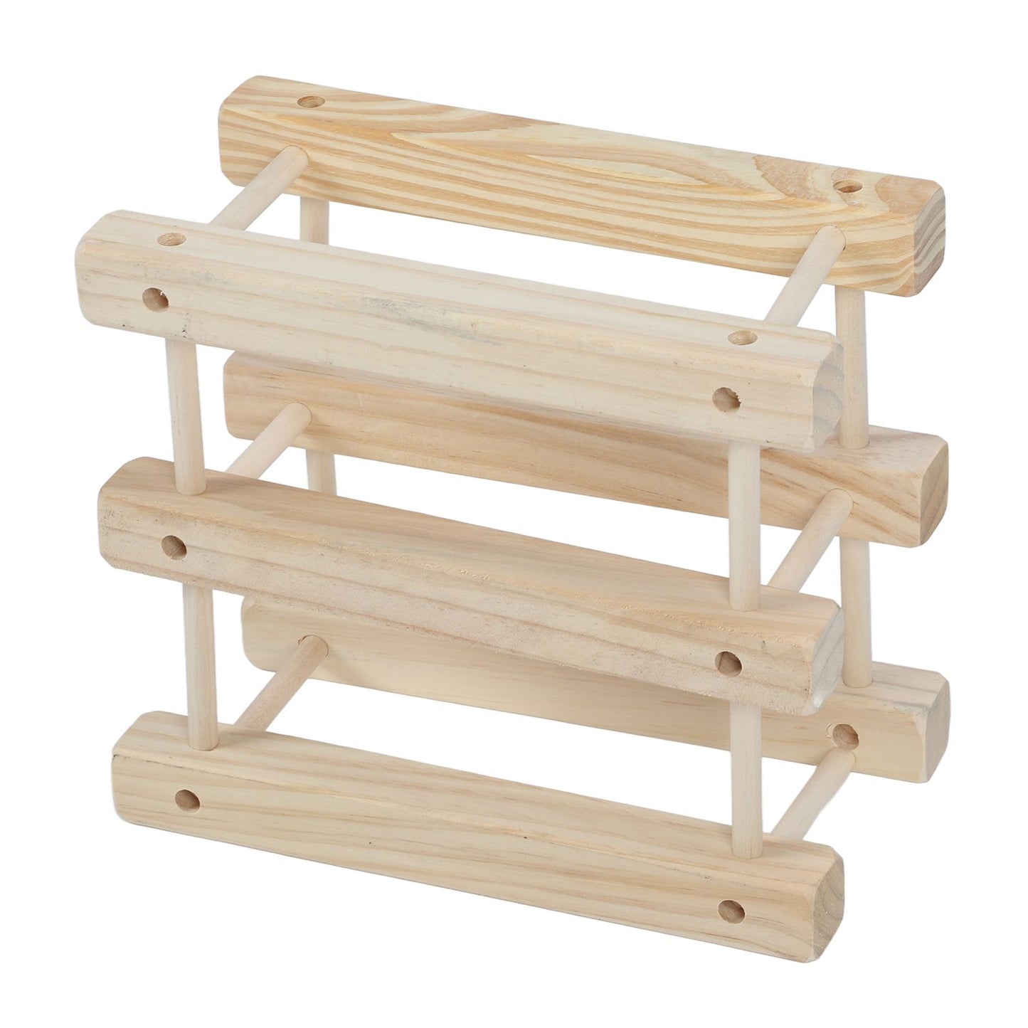 Wine Rack Wood Stackable Modular Wine Rack Wine Holder Free Standing For Kitchen Bar Countertop 6 Bottle V1294-YM0521-3116230002611