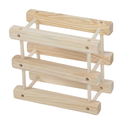 Wine Rack Wood Stackable Modular Wine Rack Wine Holder Free Standing For Kitchen Bar Countertop 6 Bottle V1294-YM0521-3116230002611