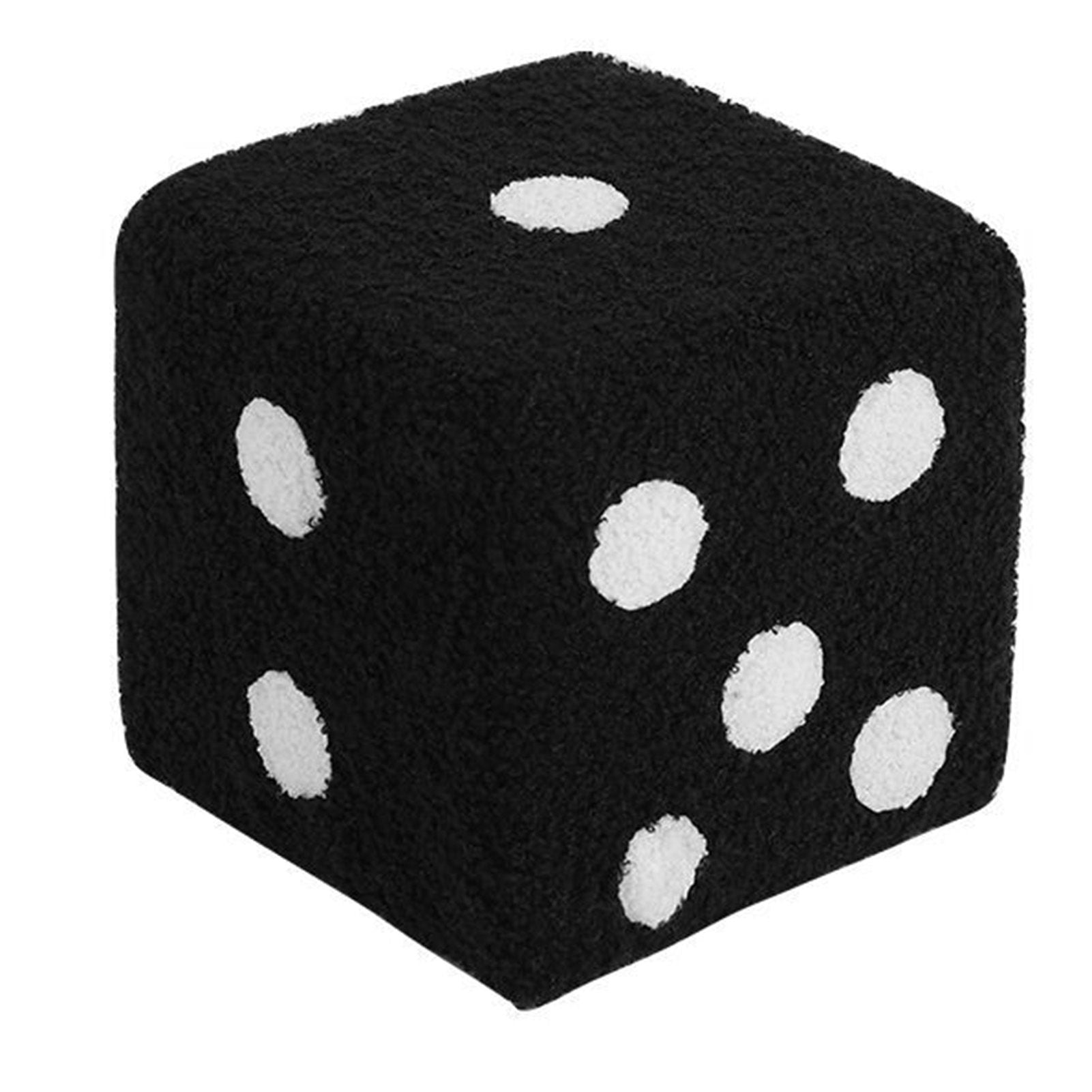 Foot Stool Soft Comfortable Simple Warm Sturdy Base Cube Stool for Home Living Room Bedroom Black 20x20x20cm V1294-YM0521-3116230003013