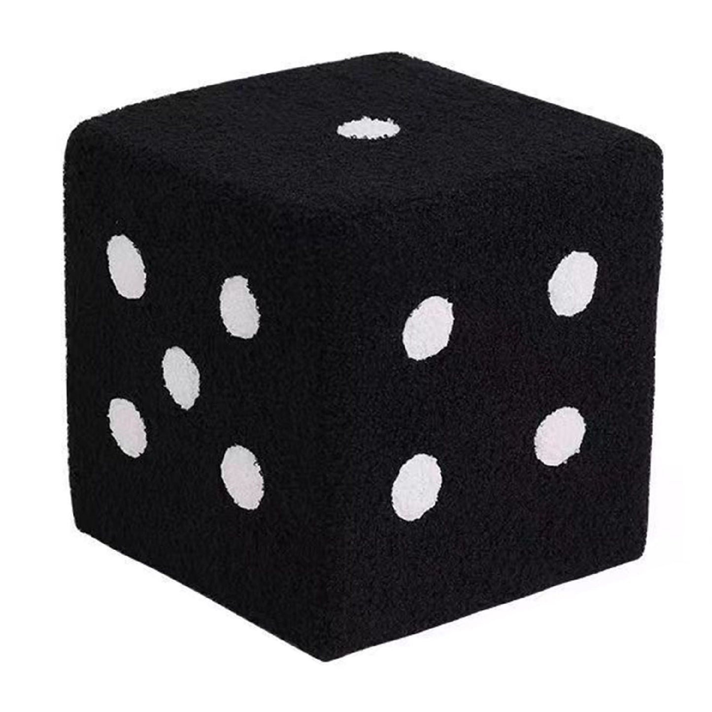 Foot Stool Soft Comfortable Simple Warm Sturdy Base Cube Stool for Home Living Room Bedroom Black 29x29x25cm V1294-YM0521-3116230003014