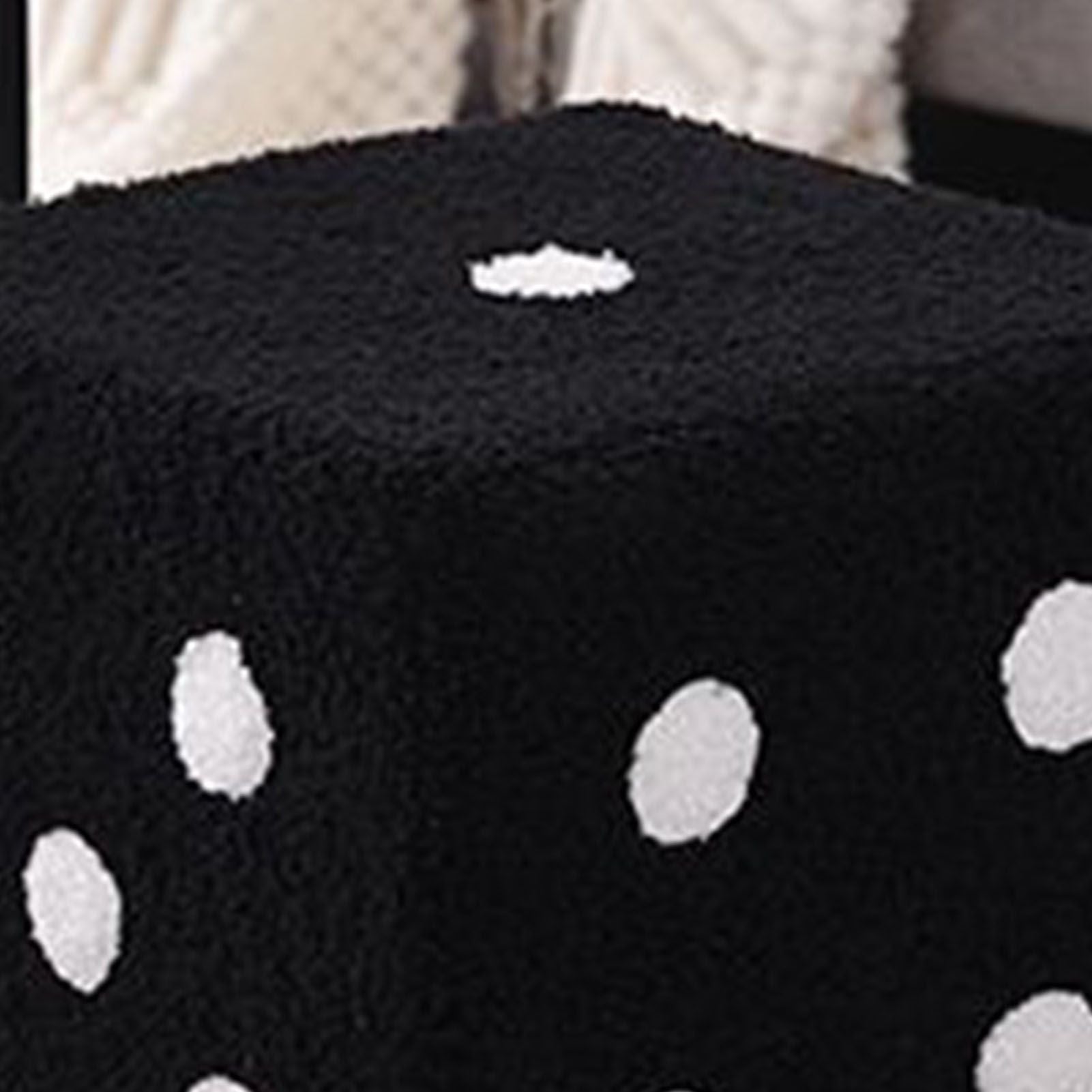 Foot Stool Soft Comfortable Simple Warm Sturdy Base Cube Stool for Home Living Room Bedroom Black 29x29x25cm V1294-YM0521-3116230003014