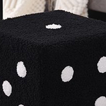 Foot Stool Soft Comfortable Simple Warm Sturdy Base Cube Stool for Home Living Room Bedroom Black 29x29x25cm V1294-YM0521-3116230003014