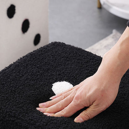 Foot Stool Soft Comfortable Simple Warm Sturdy Base Cube Stool for Home Living Room Bedroom Black 29x29x25cm V1294-YM0521-3116230003014