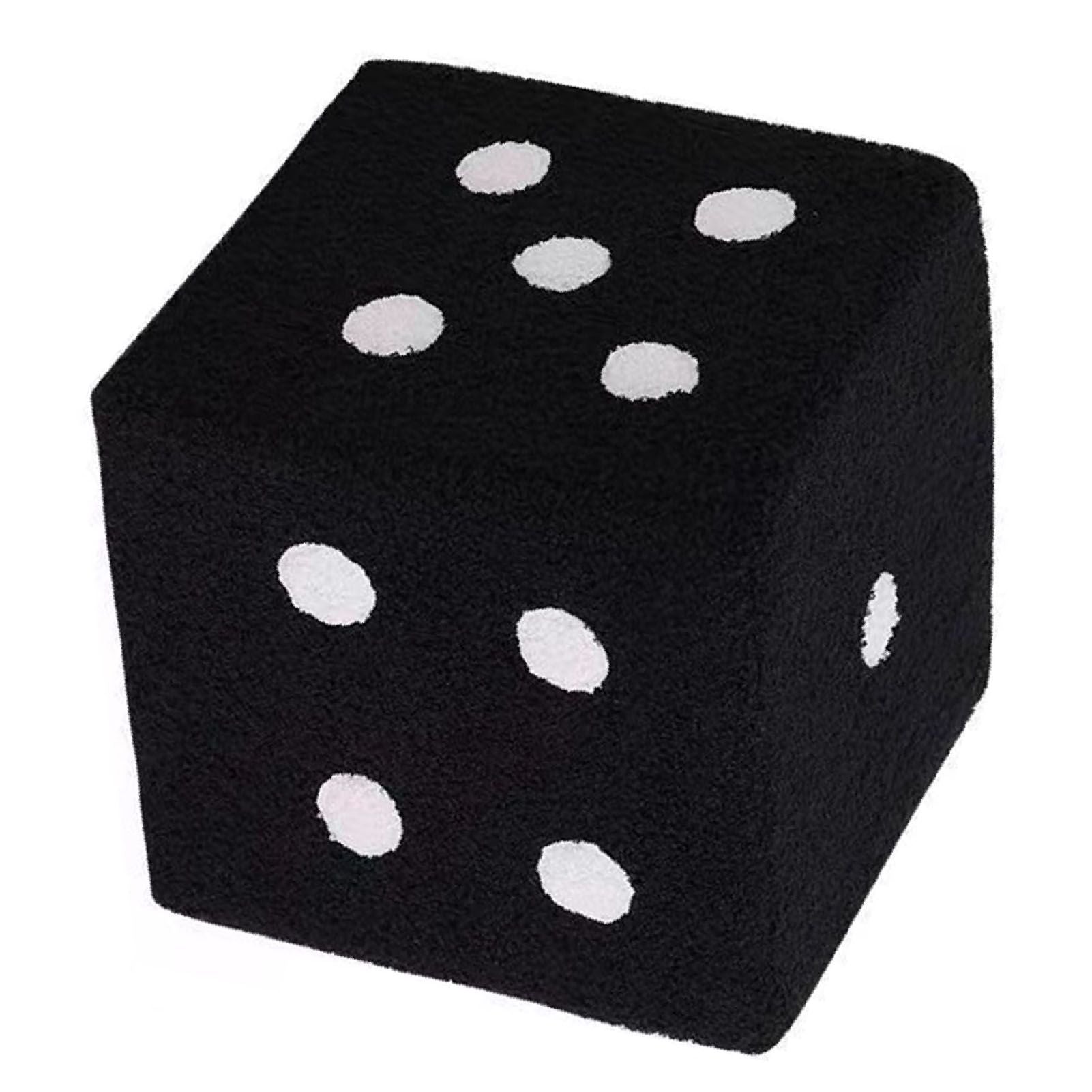 Foot Stool Soft Comfortable Simple Warm Sturdy Base Cube Stool for Home Living Room Bedroom Black 29x29x25cm V1294-YM0521-3116230003014