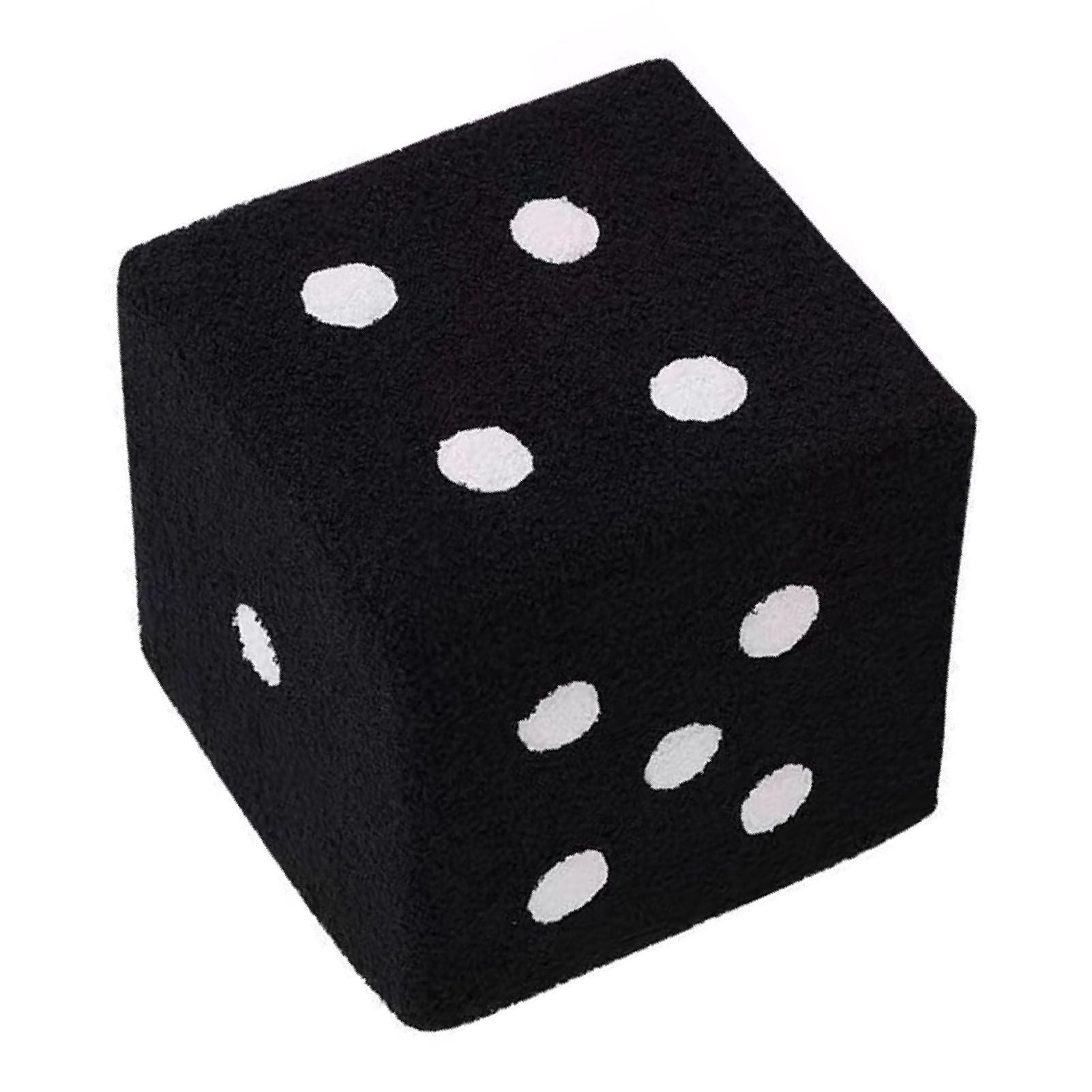 Foot Stool Soft Comfortable Simple Warm Sturdy Base Cube Stool for Home Living Room Bedroom Black 29x29x25cm V1294-YM0521-3116230003014