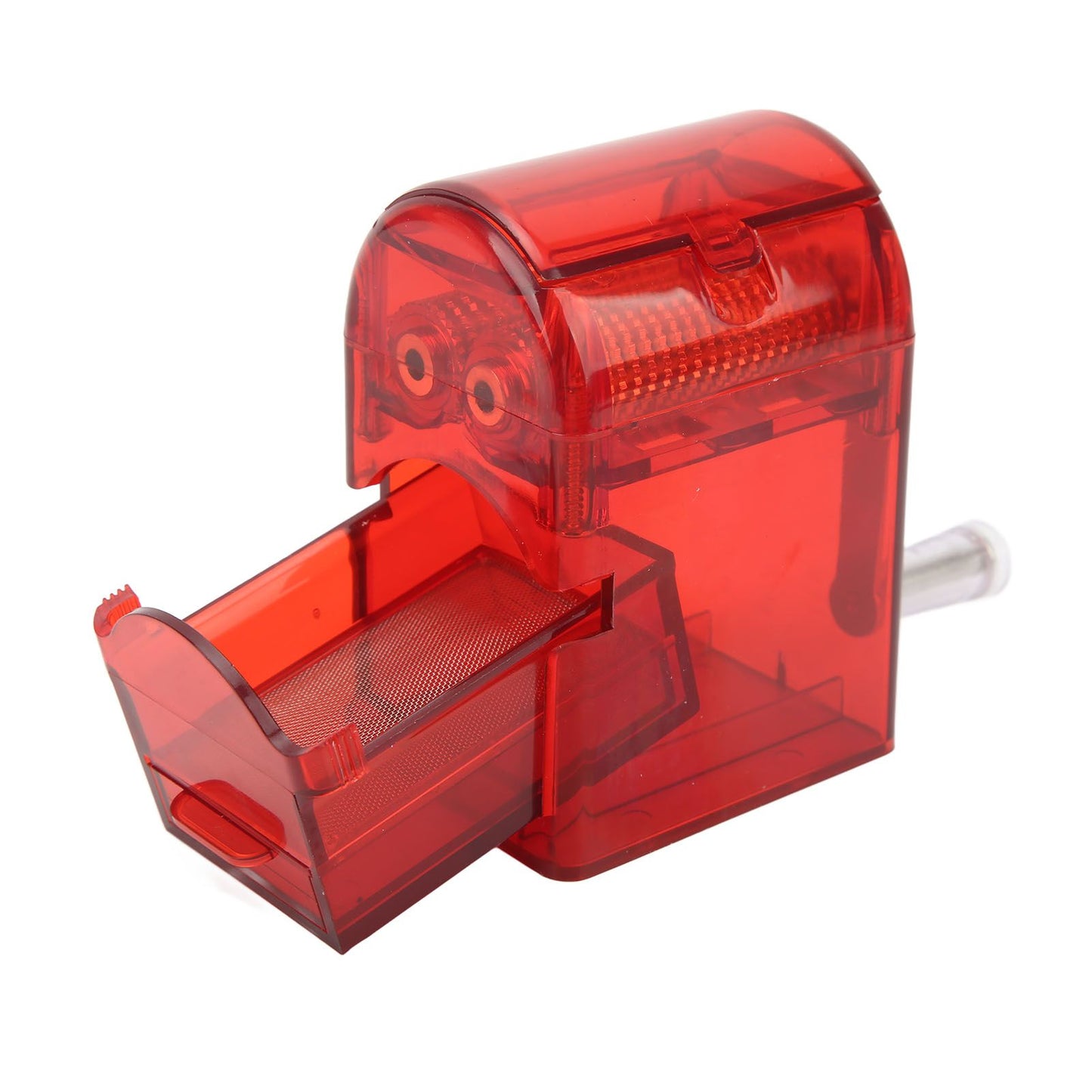 Hand Crank Pattern Smoking Crusher Plastic Cigarette Grinder Hand Operated Tobacco Mill Red V1294-YM0521-3117220271412