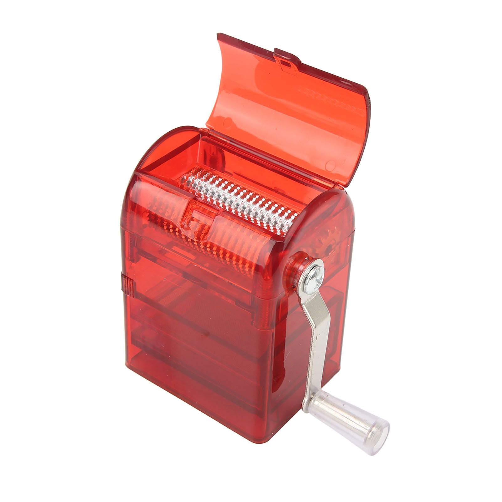 Hand Crank Pattern Smoking Crusher Plastic Cigarette Grinder Hand Operated Tobacco Mill Red V1294-YM0521-3117220271412