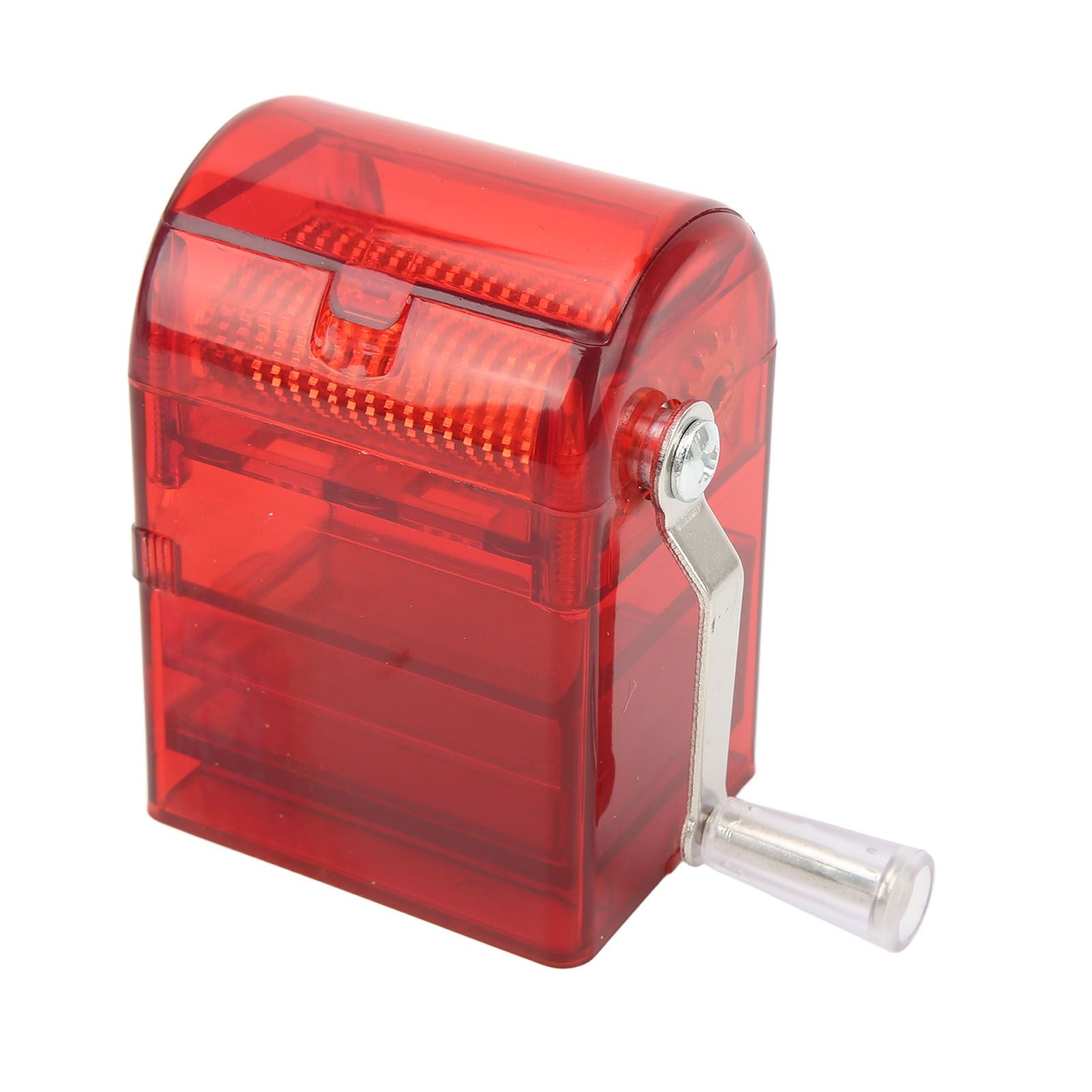 Hand Crank Pattern Smoking Crusher Plastic Cigarette Grinder Hand Operated Tobacco Mill Red V1294-YM0521-3117220271412