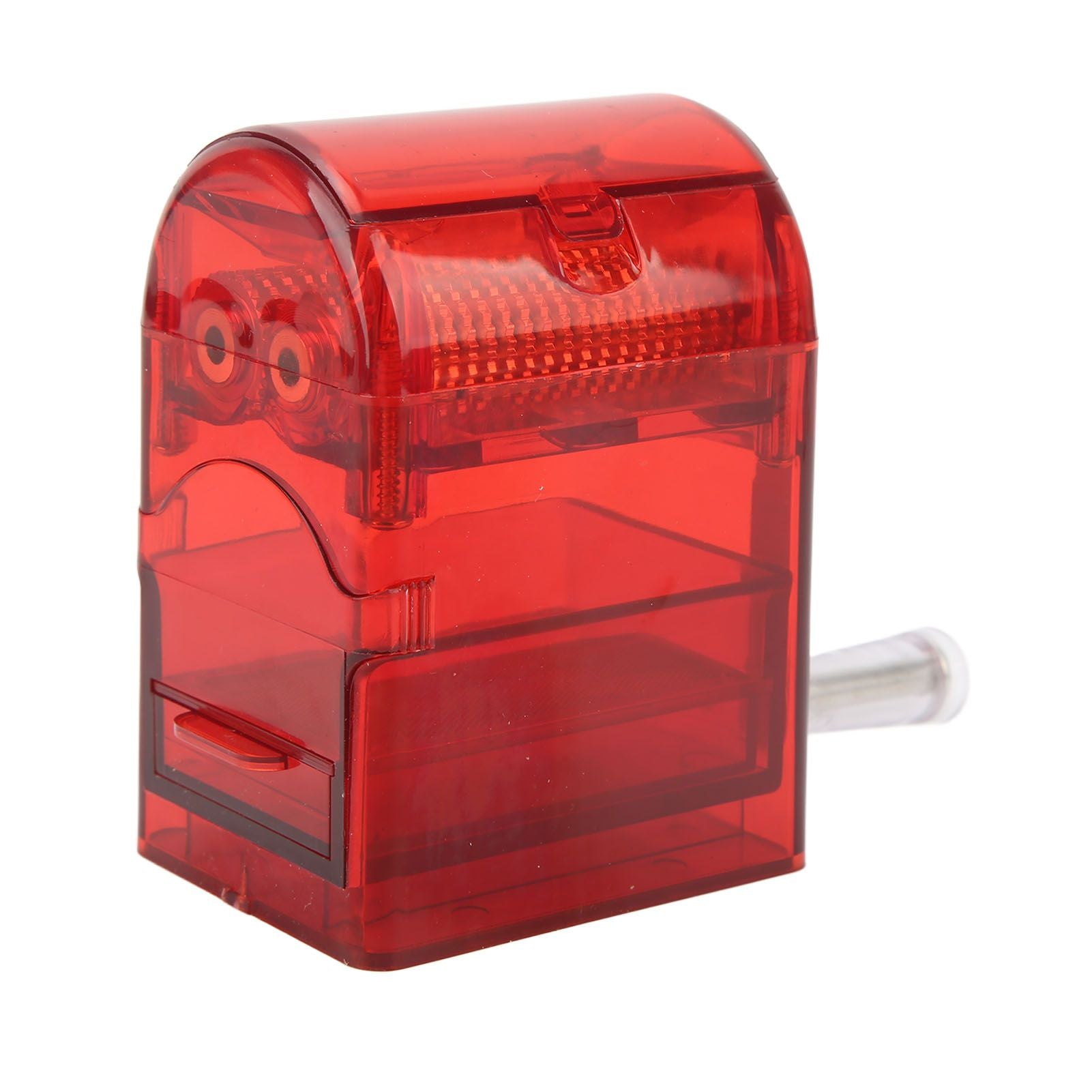 Hand Crank Pattern Smoking Crusher Plastic Cigarette Grinder Hand Operated Tobacco Mill Red V1294-YM0521-3117220271412