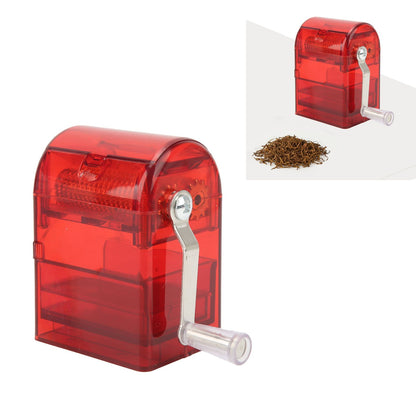 Hand Crank Pattern Smoking Crusher Plastic Cigarette Grinder Hand Operated Tobacco Mill Red V1294-YM0521-3117220271412