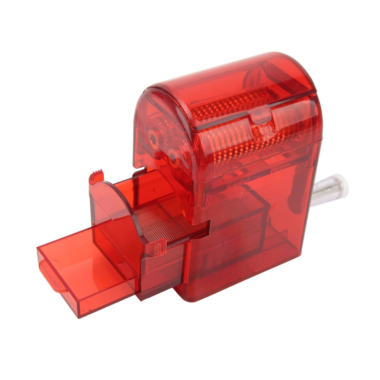 Hand Crank Pattern Smoking Crusher Plastic Cigarette Grinder Hand Operated Tobacco Mill Red V1294-YM0521-3117220271412